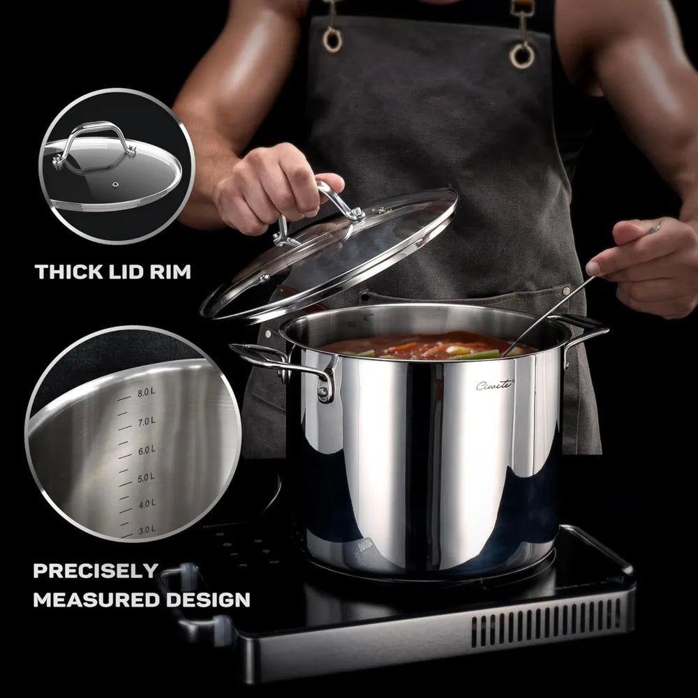 11-PC Stainless Steel Induction Cookware Set