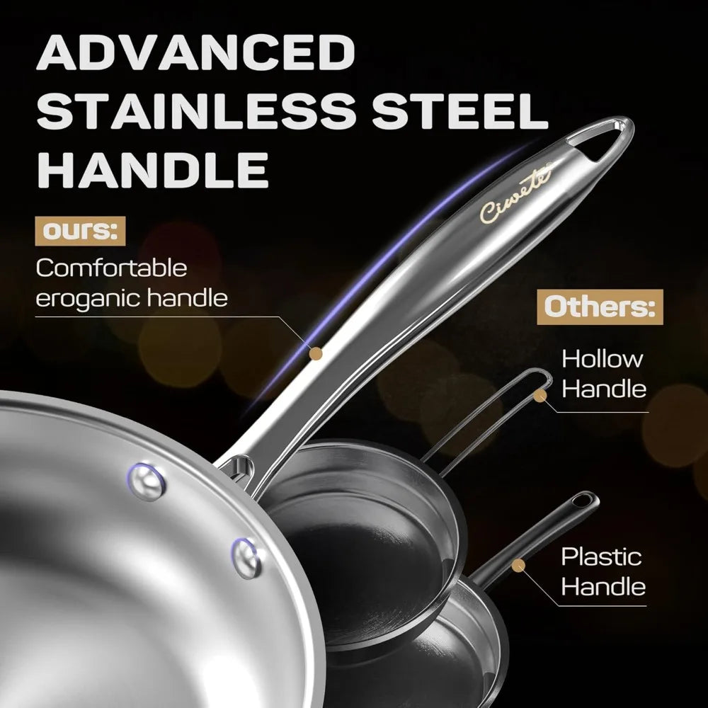11-PC Stainless Steel Induction Cookware Set