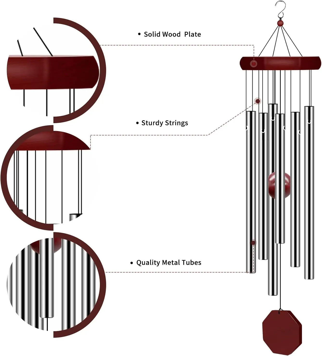 2 Pack Memorial Wind Chimes
