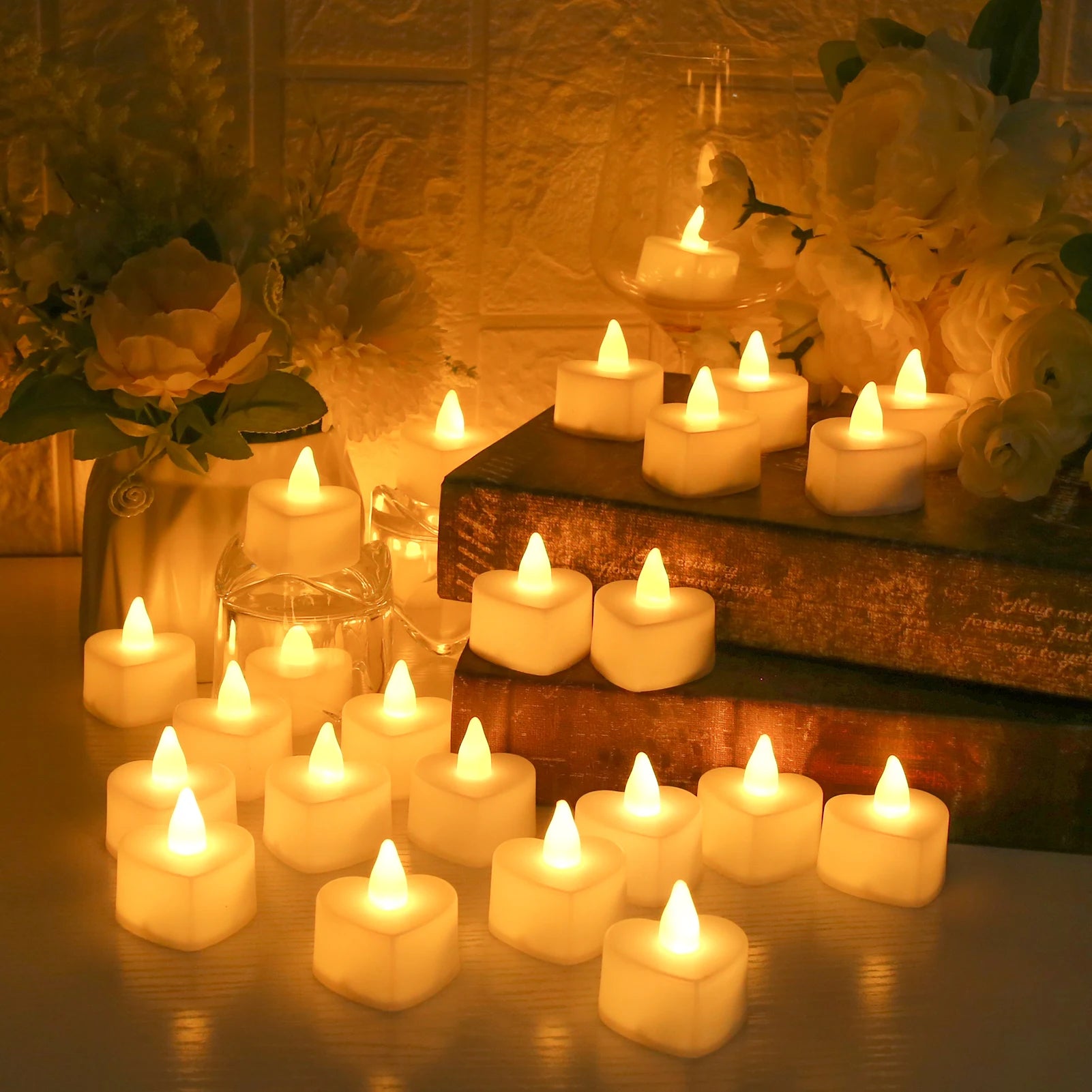 Flameless LED Votive Candles Set 100+Hour Lasting