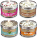 Soy Wax Spiritual Candle Set (4x6oz) - Love, Grounding, Cleansing & Awakening for Protection & Healing