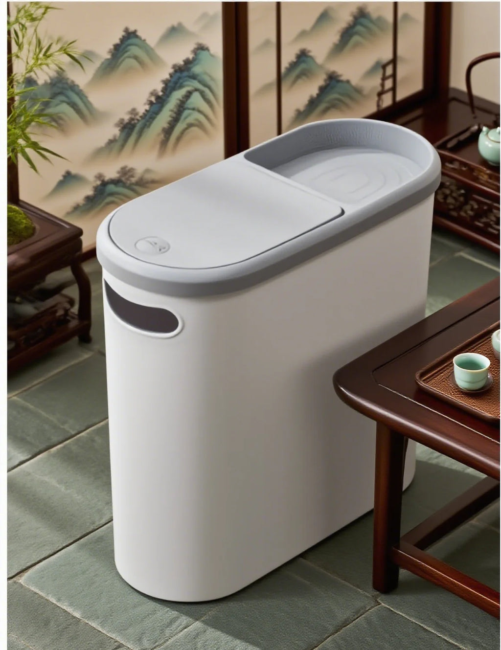 The simple design style trash can