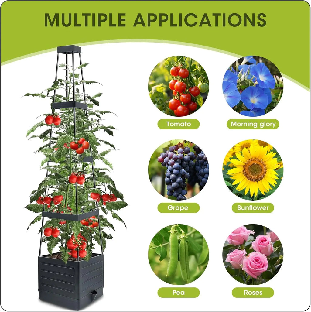 Raised Garden Bed with Trellis,