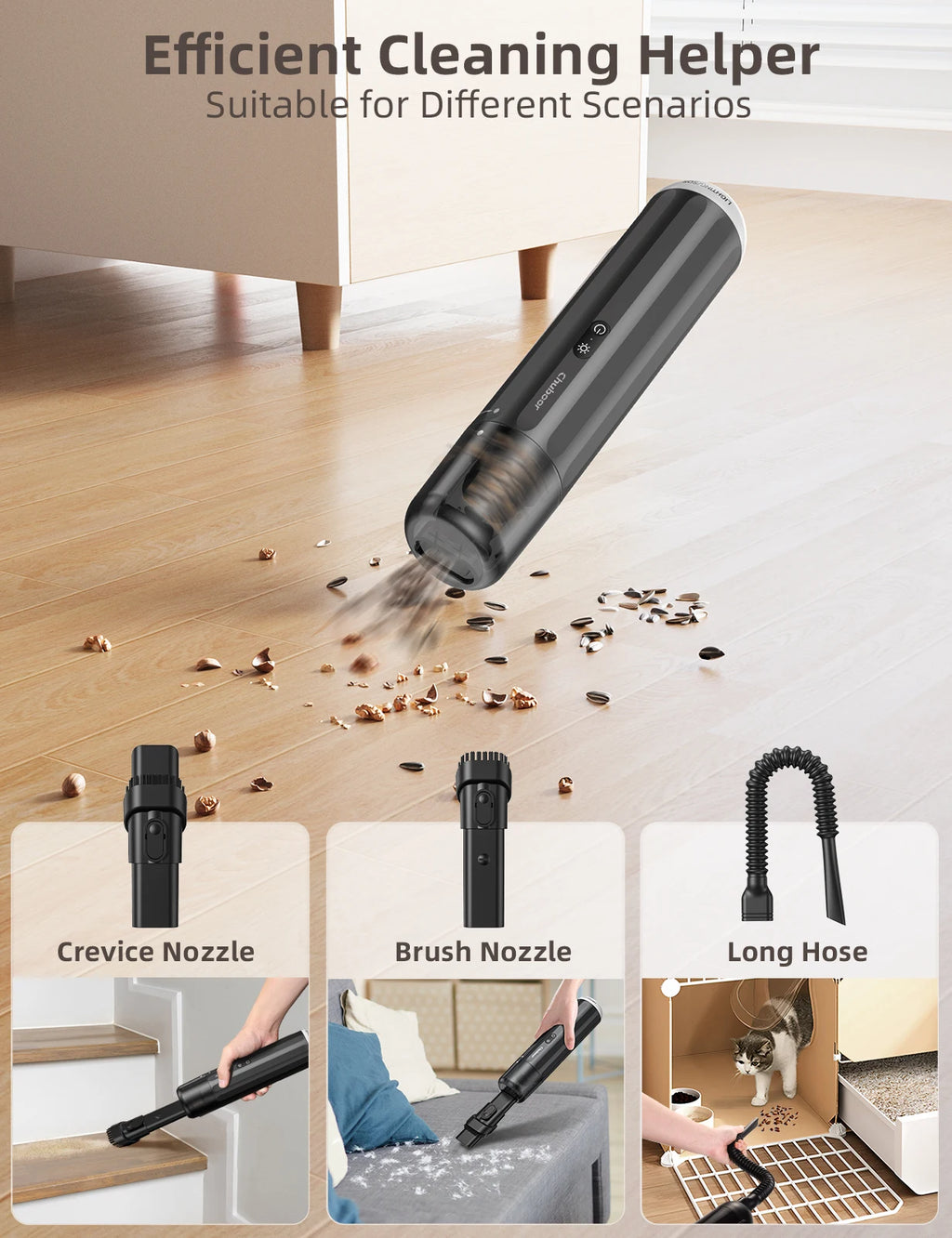 Car Vacuum Cleaner Powerful Wireless Cleaner Strong Suction