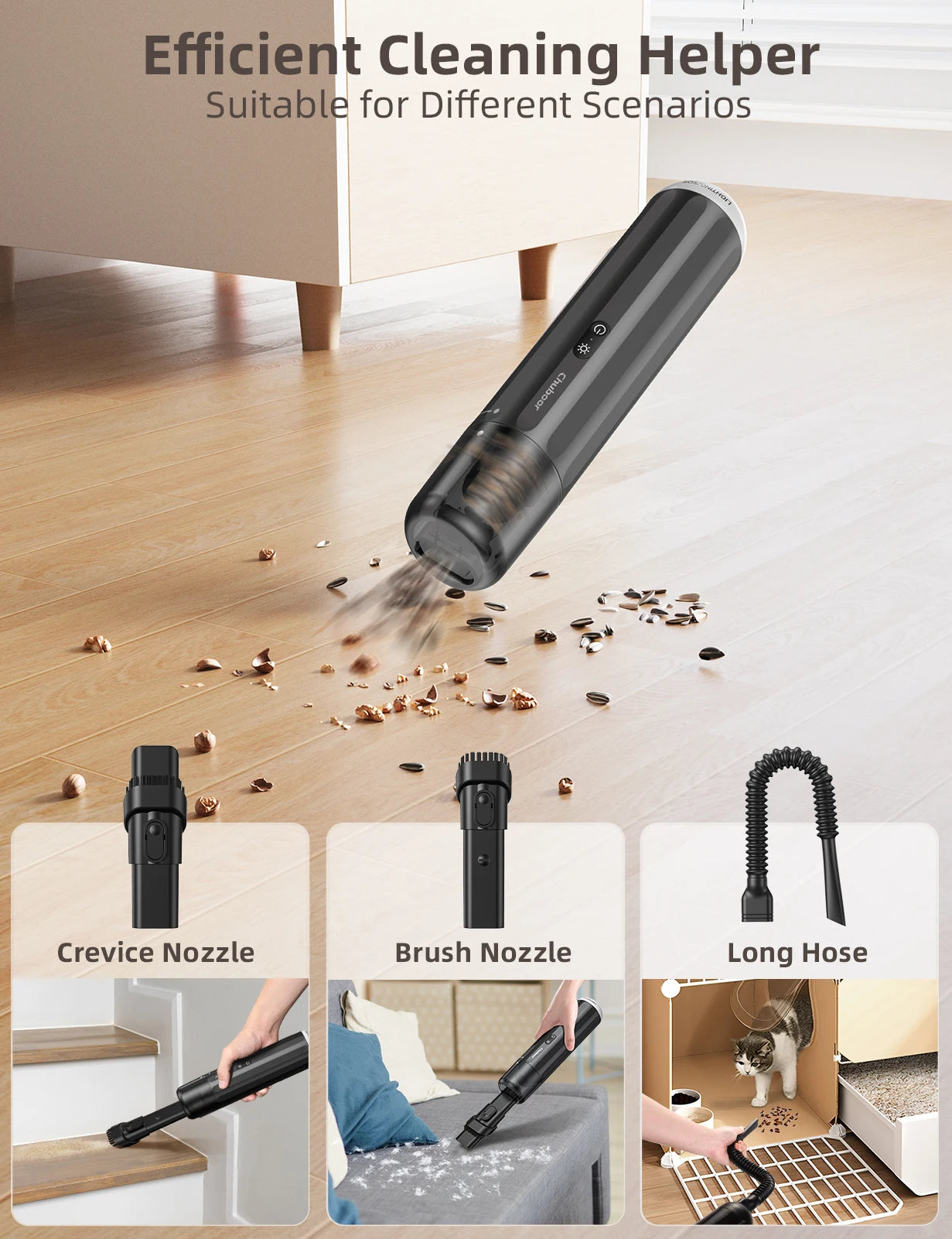 Car Vacuum Cleaner Powerful Wireless Cleaner Strong Suction