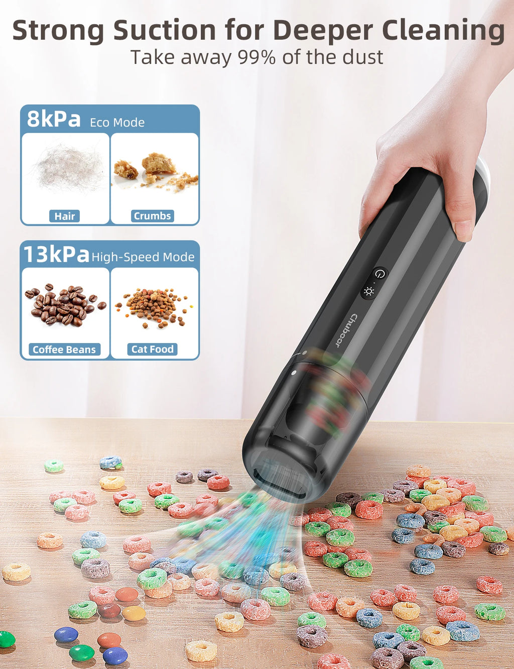 Car Vacuum Cleaner Powerful Wireless Cleaner Strong Suction