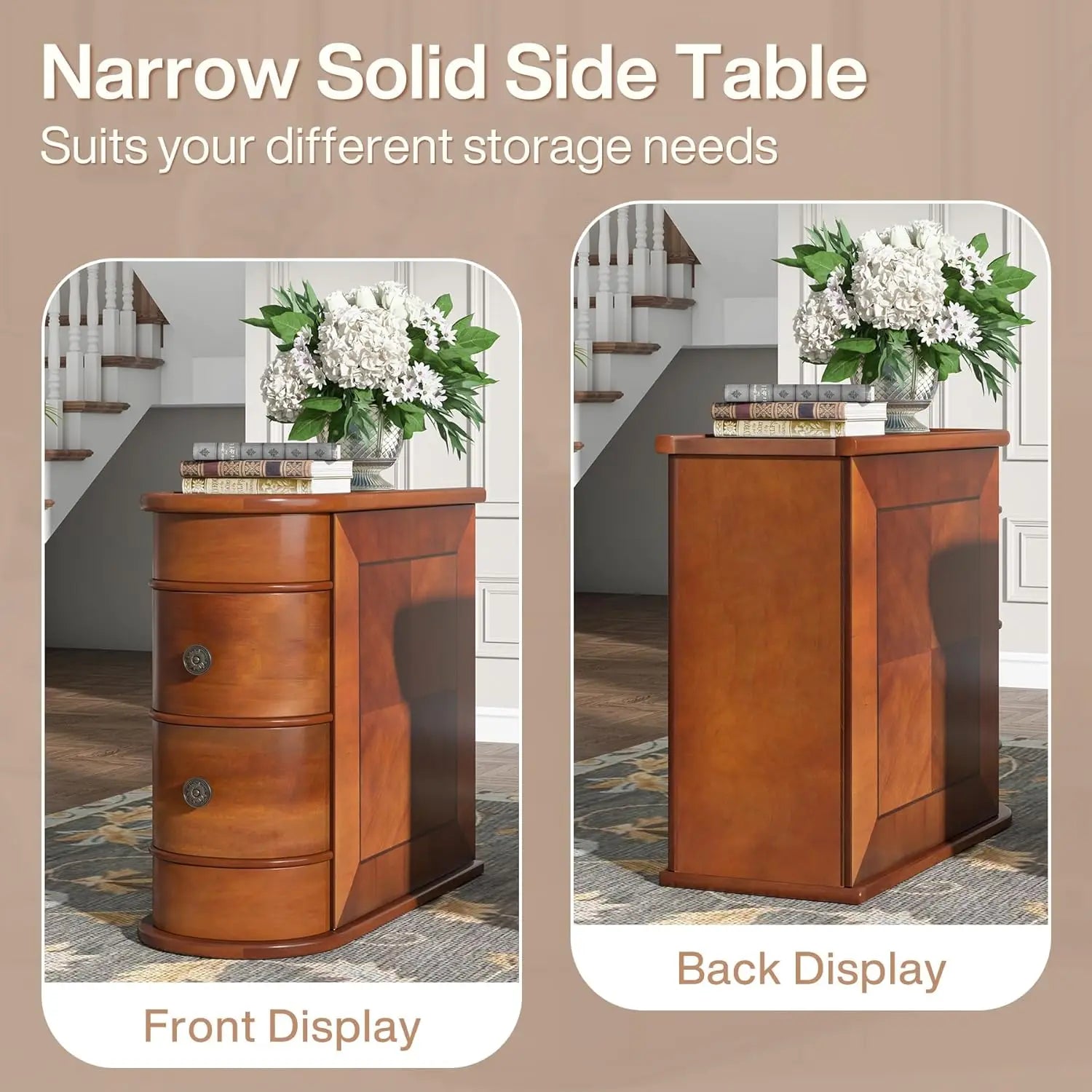 Wood End Table Set of 2