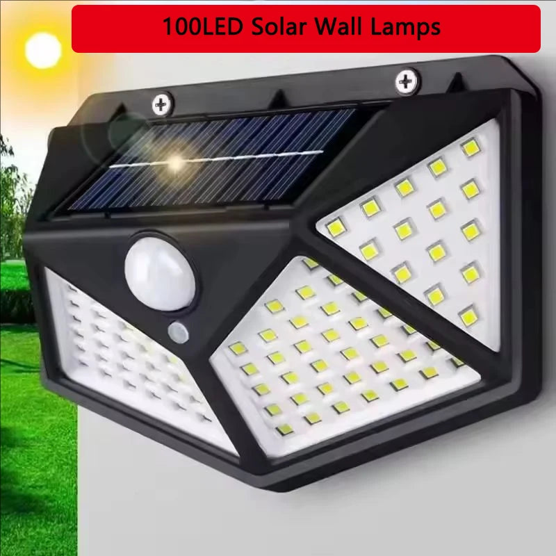Outdoor Solar Lamp 100 LED Wall Lights