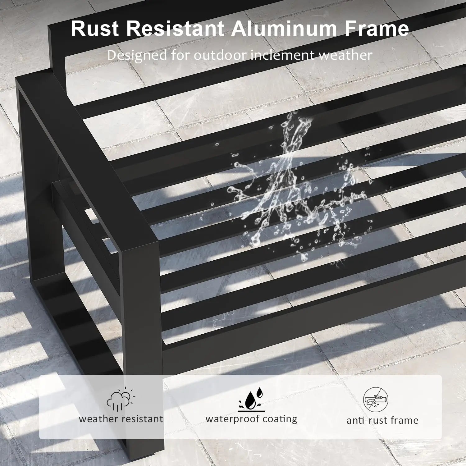 Aluminum Outdoor Patio Set, Washable