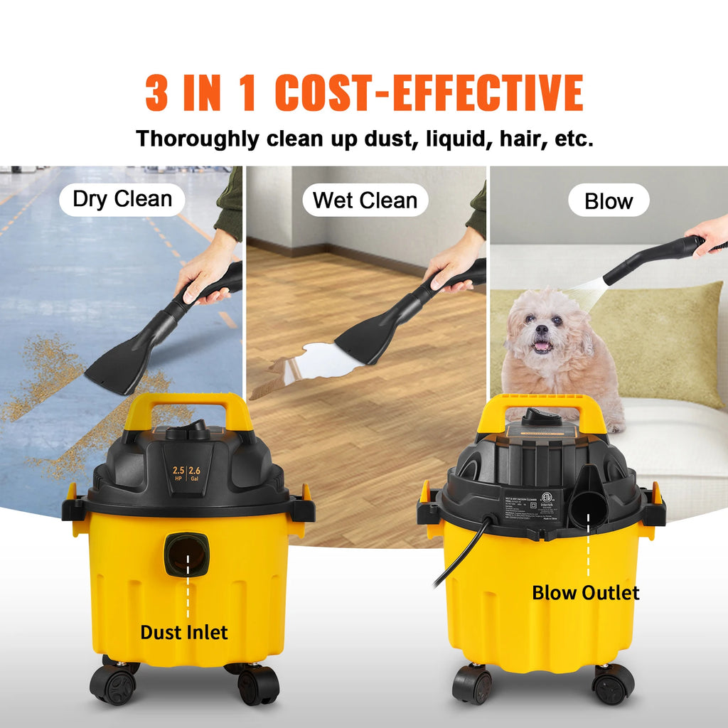 SucceBuy Wet Dry Vac 2.6 Gallon