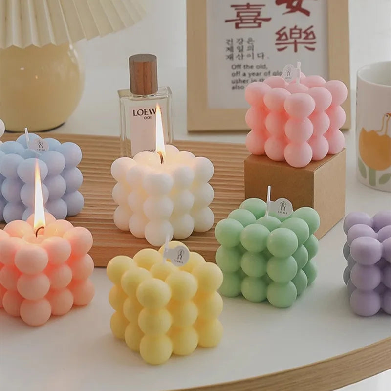 Creative Ball-Shaped Soy Wax Magic Cube Aromatherapy Candle