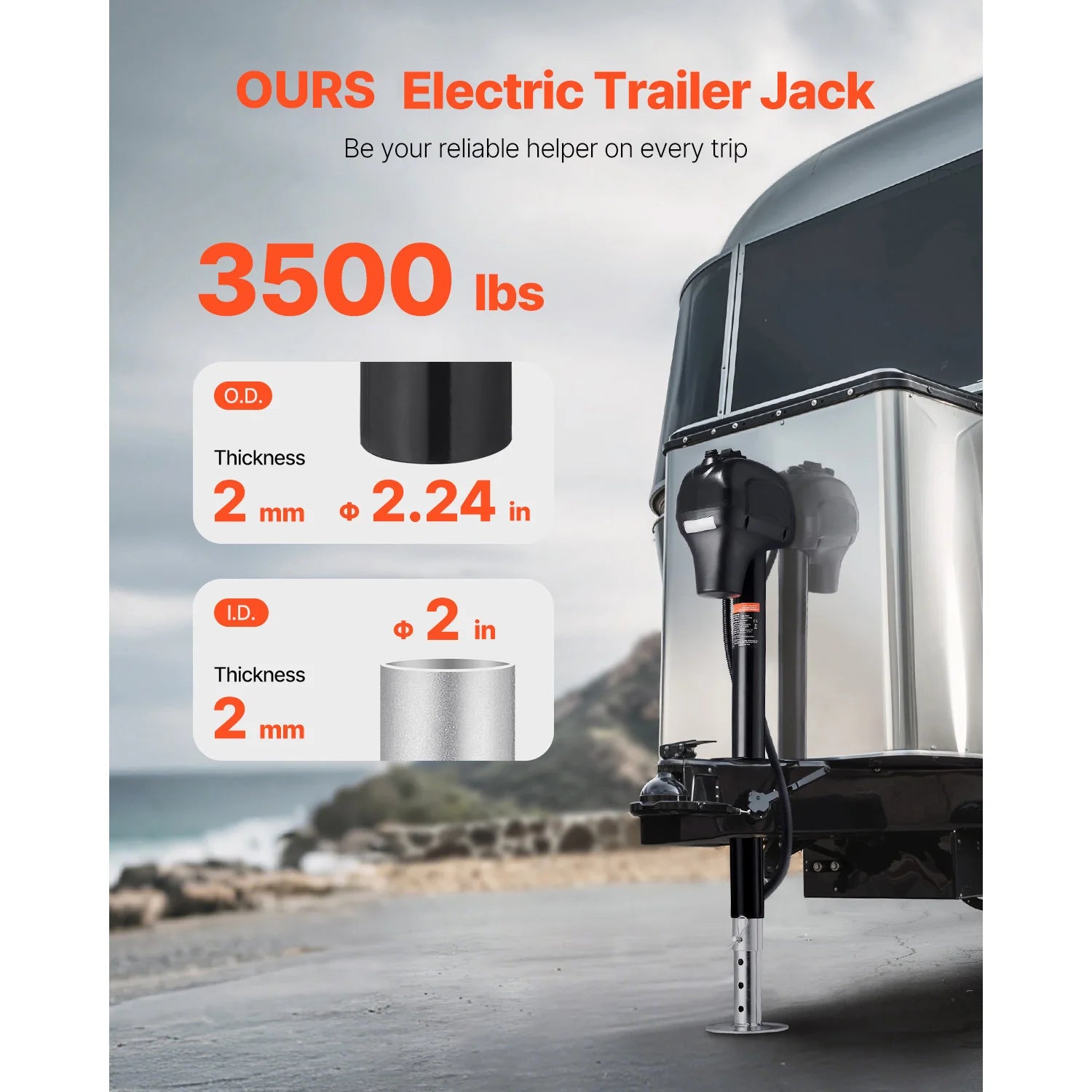 3500/5000Lbs Electric Trailer Jack for Campers