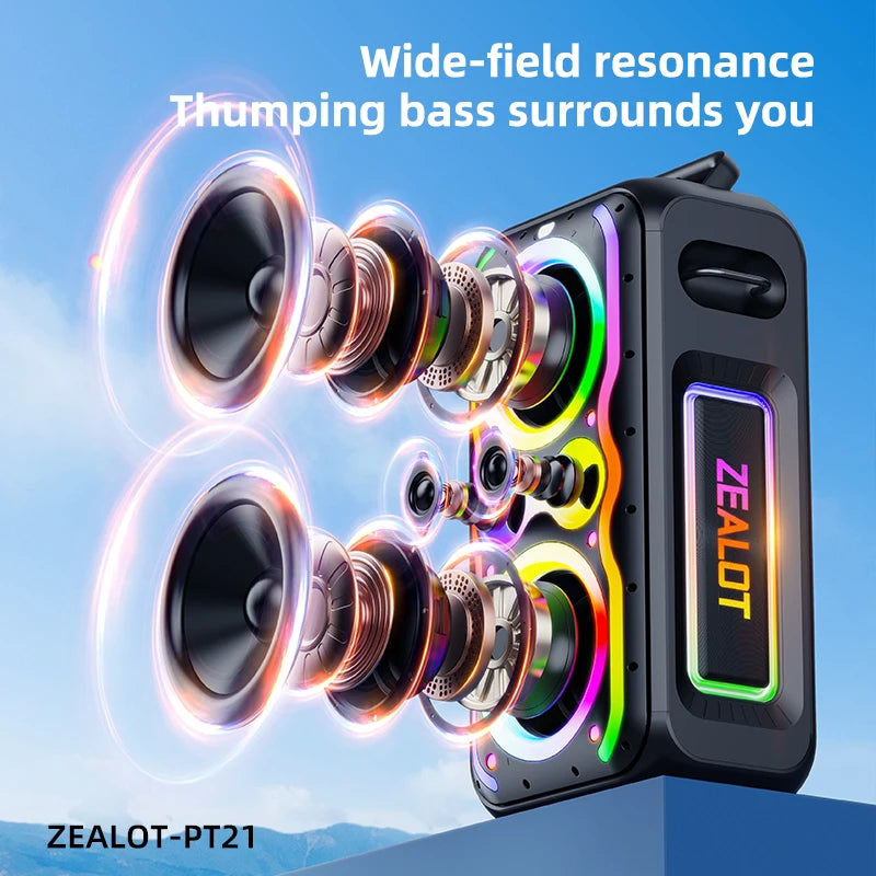 200W ZEALOT-PT21 Super Bass Party Speaker: