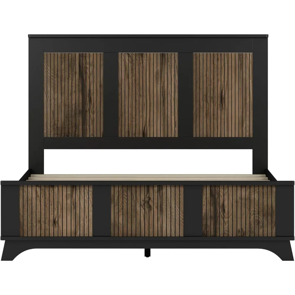 4 Piece Queen size Platform Bed Bedroom Set