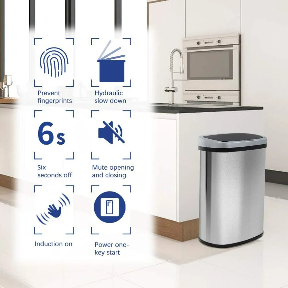13 Gallon Automatic Touchless Garbage Can