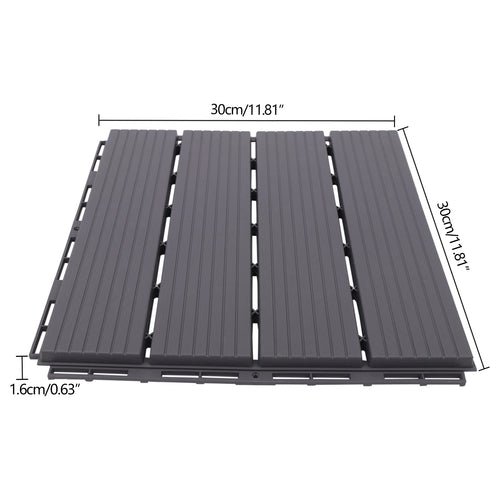 22 Pack Outdoor Patio Deck, Deck Flooring Tile Garden Balconies Flooring Interlocking Decking Tile, 12*12 In