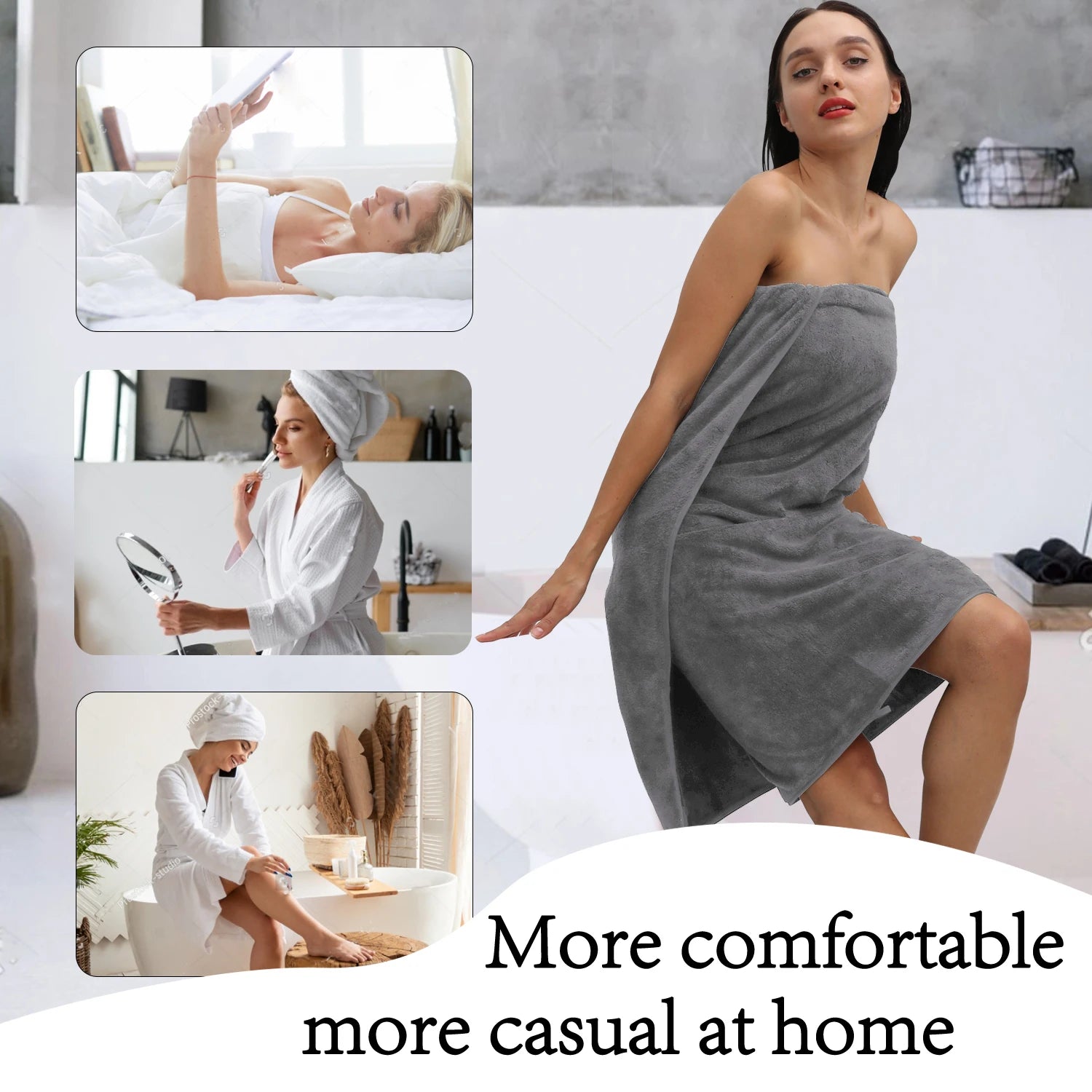8pcs Oversized Bath Towels Set 35" x 70"
