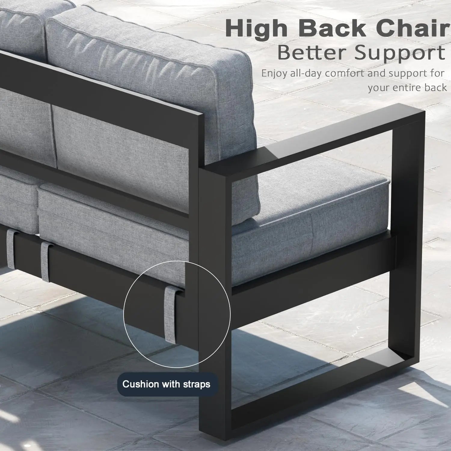 Aluminum Outdoor Patio Set, Washable
