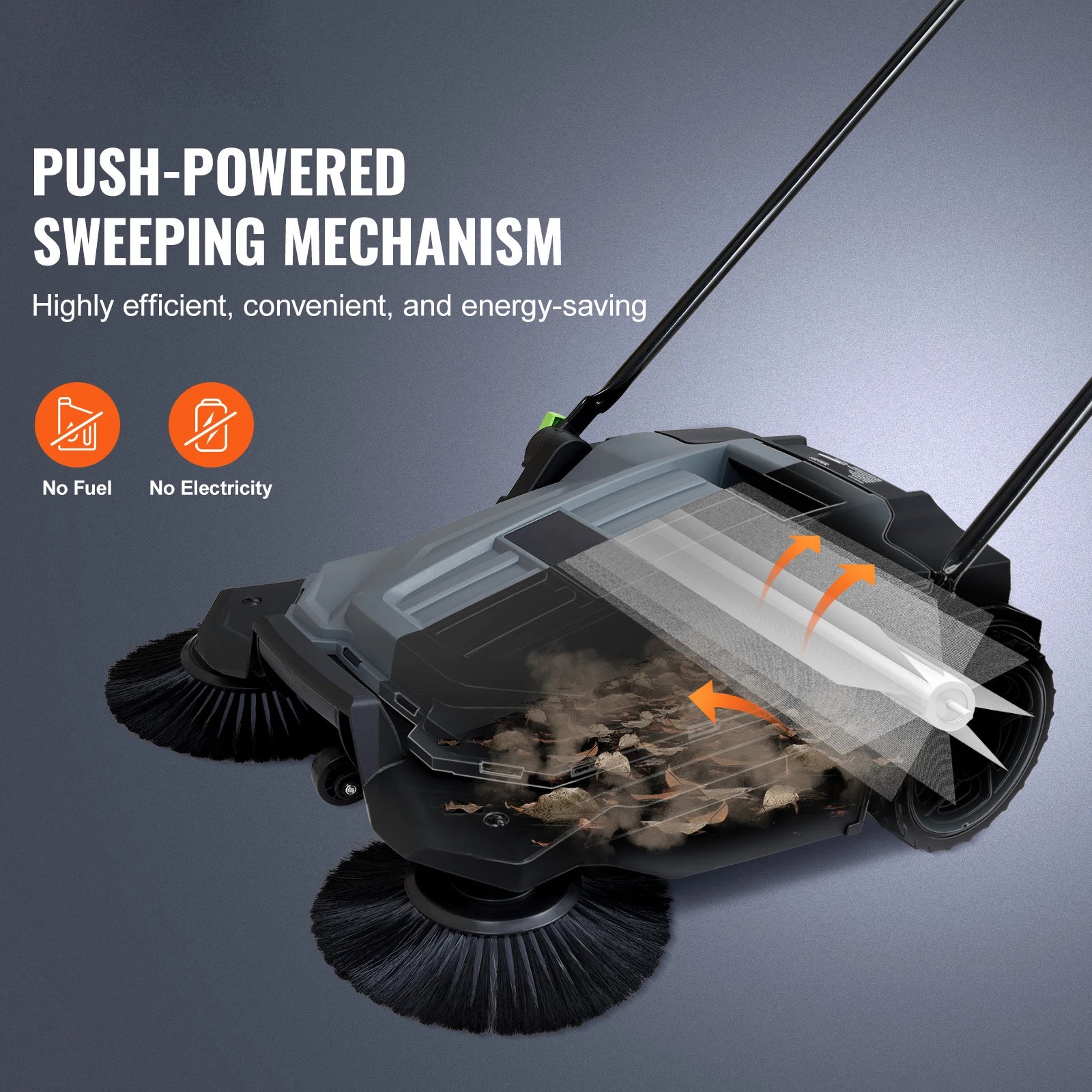 5-Gal Walk-behind Floor Sweeper 25.6"