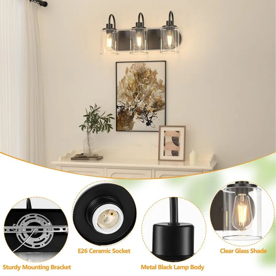 Black Vanity Light Farmhouse Wall Sconces