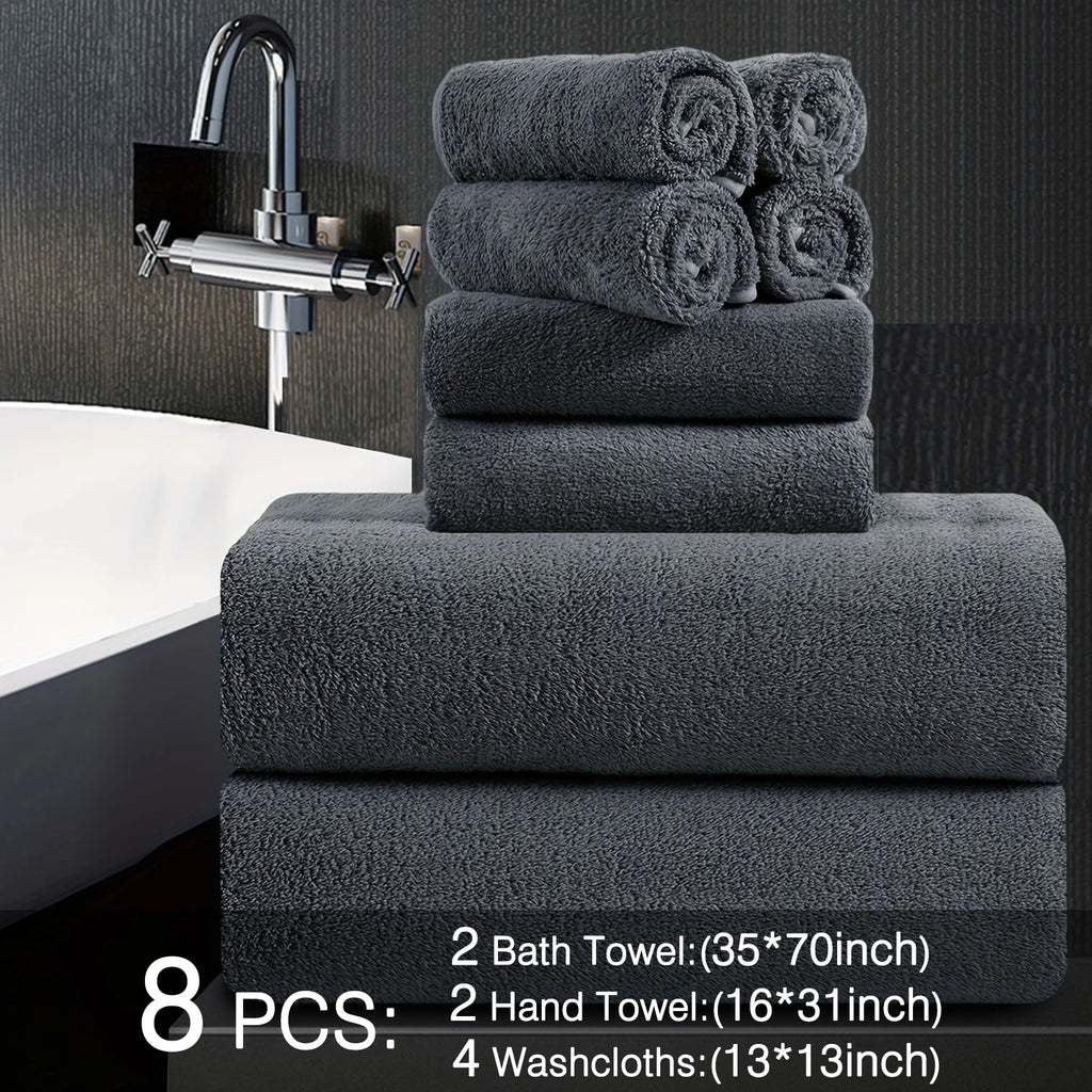 8pcs Oversized Bath Towels Set 35" x 70"