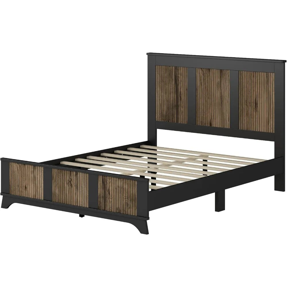 4 Piece Queen size Platform Bed Bedroom Set