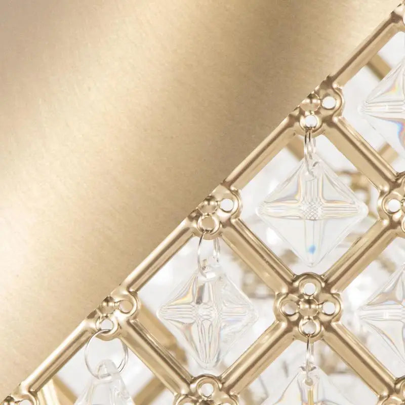 27" Metal Table Lamp in Gold with Clear K9 Crystal and Metal Shade