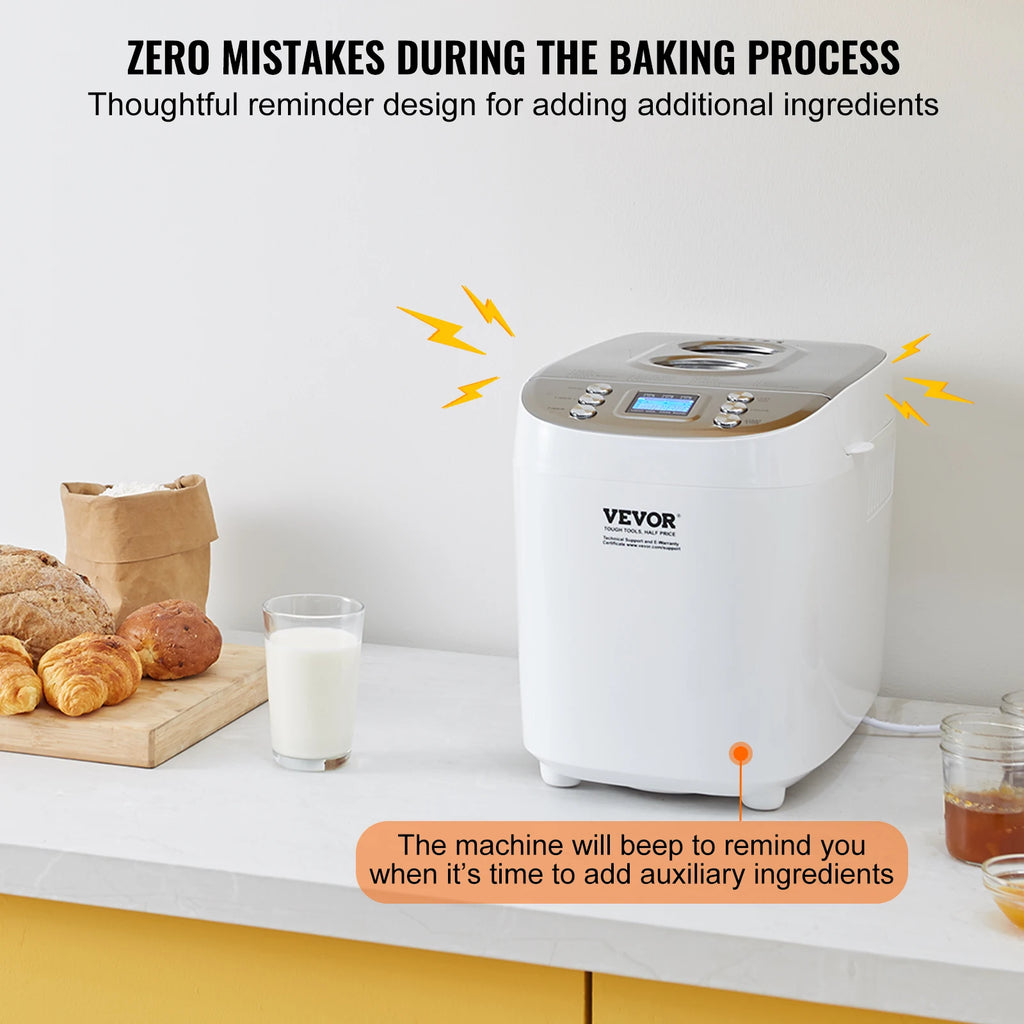 Bread Maker 15-in-1 Dough Machine with Gluten Free Setting