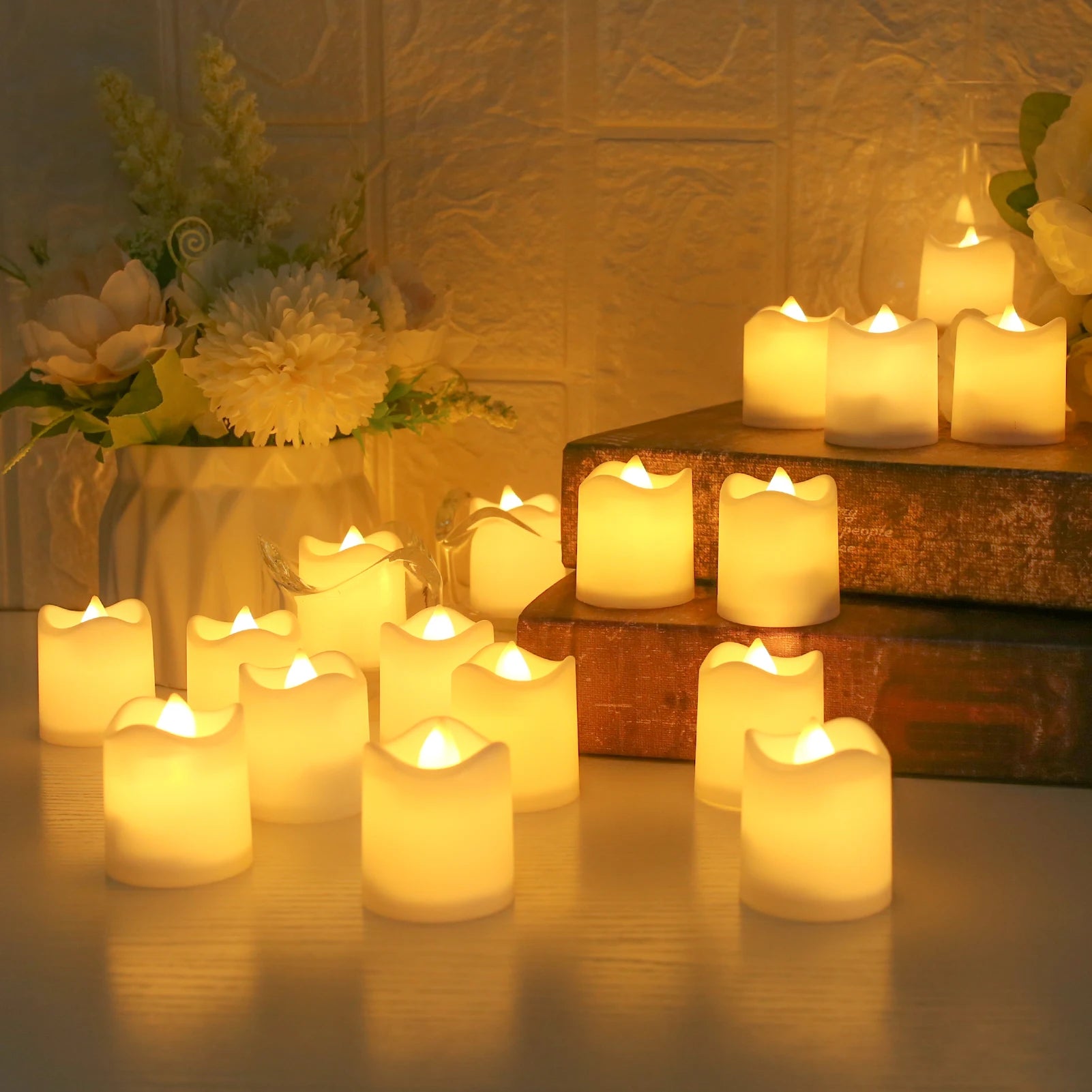 Flameless LED Votive Candles Set 100+Hour Lasting