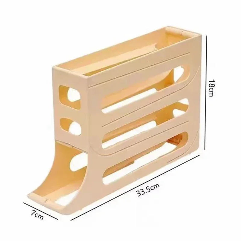 4 Layers Automatic Rolling Egg Holder Kitchen Refrigerator