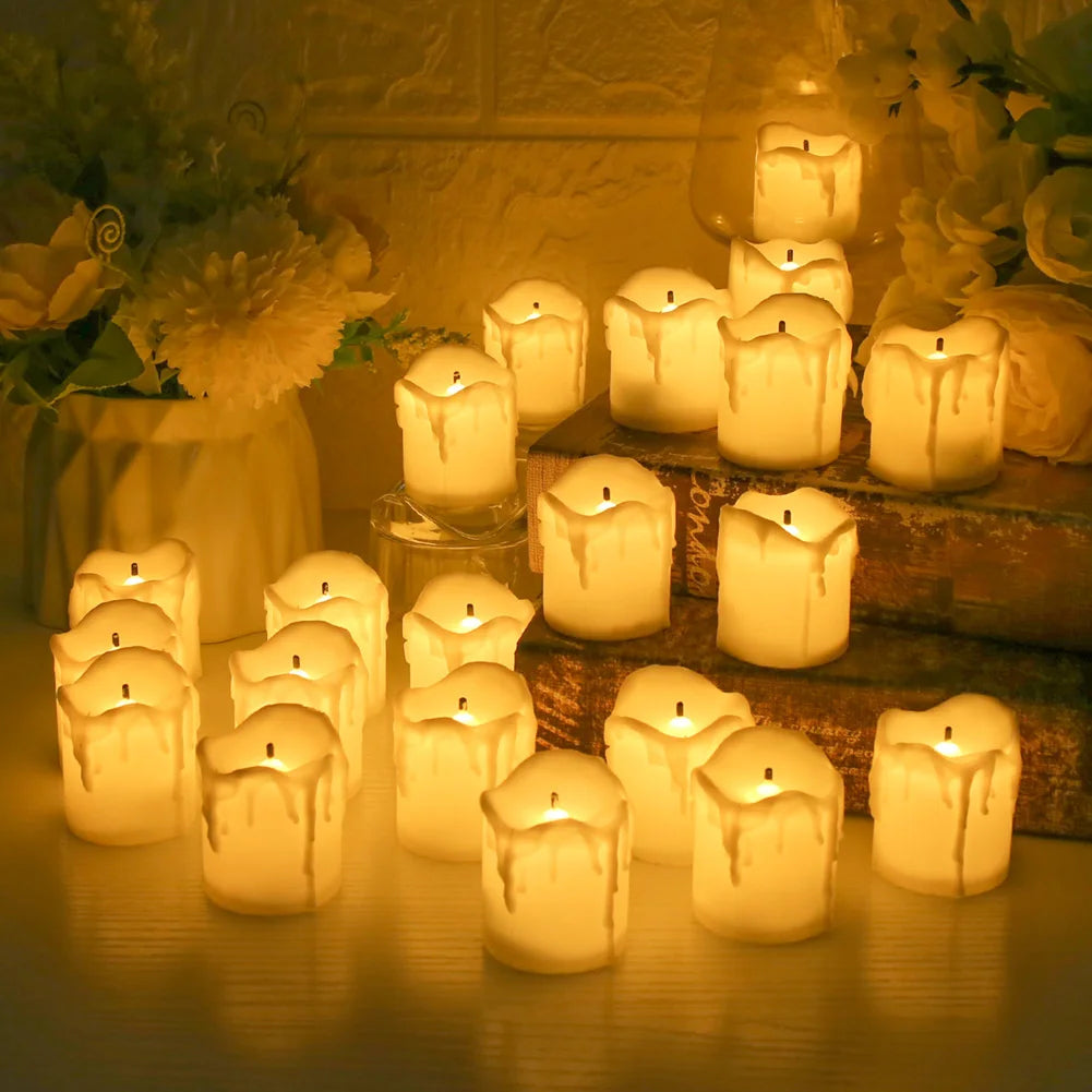 Flameless LED Votive Candles Set 100+Hour Lasting