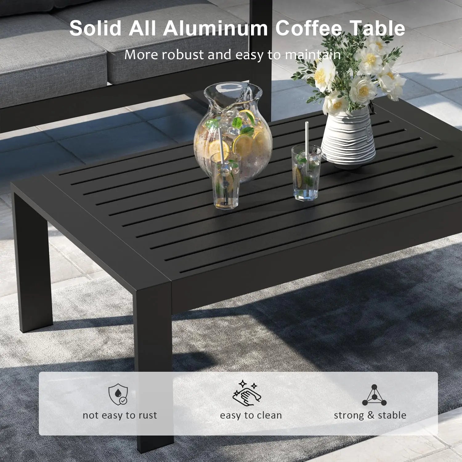 Aluminum Outdoor Patio Set, Washable