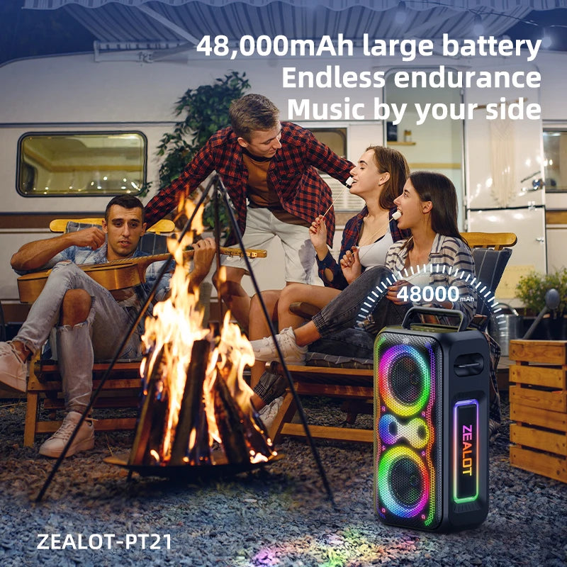 200W ZEALOT-PT21 Super Bass Party Speaker: