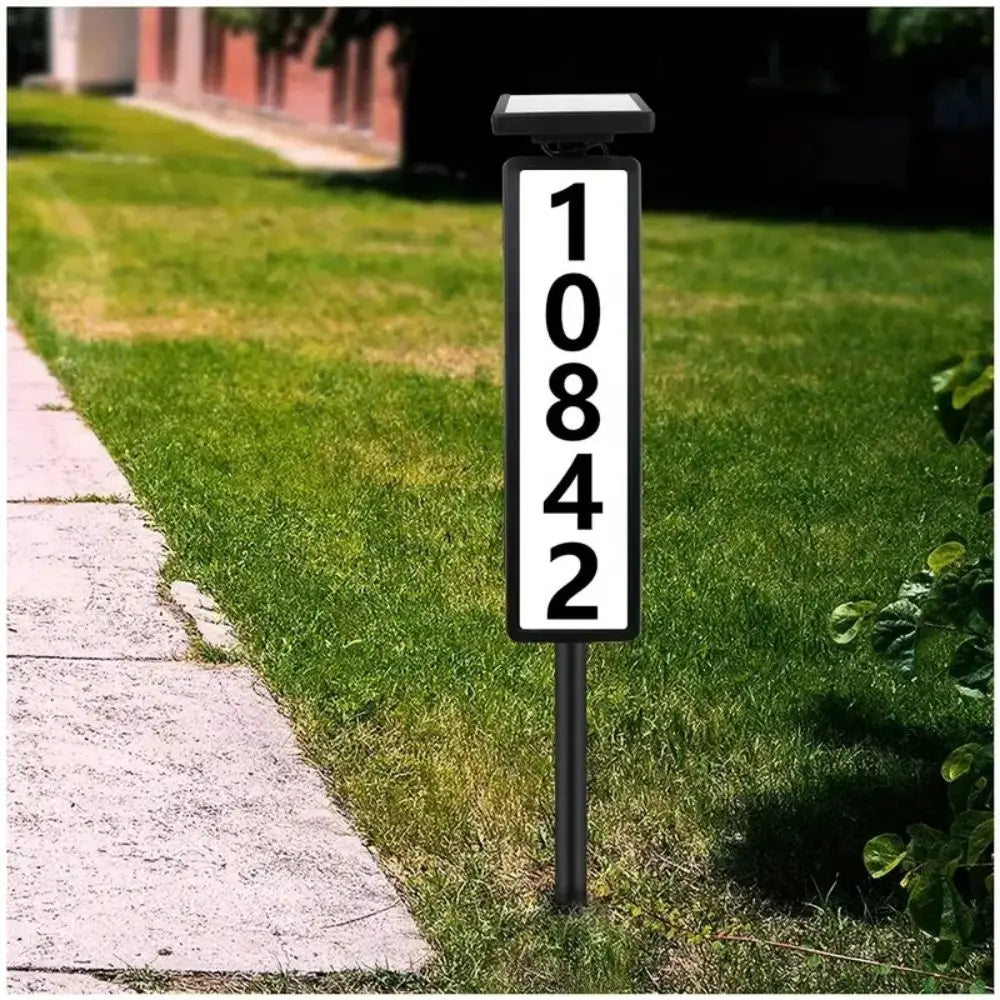 Solar Light Powered House Number