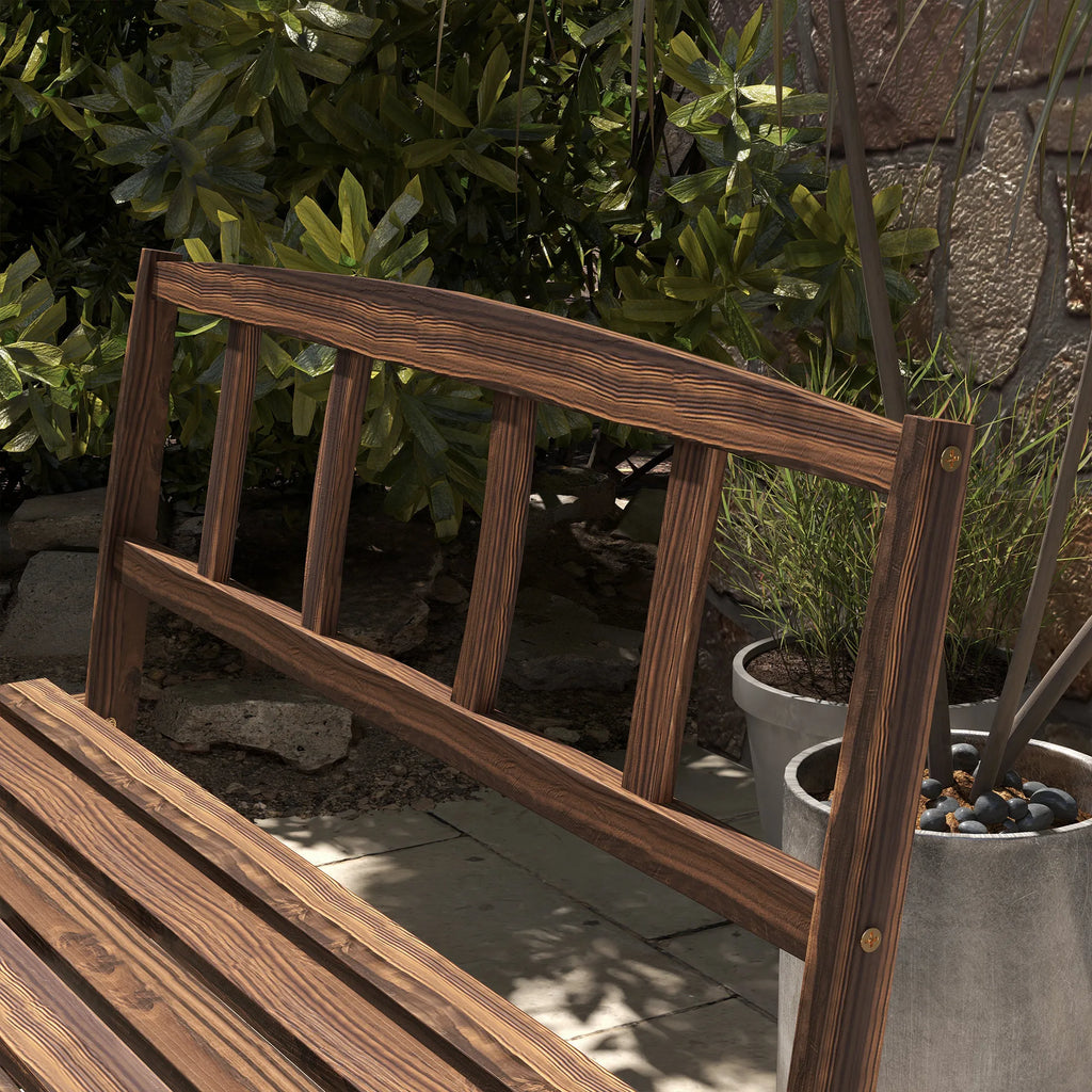 Patio Dining Set for 4 People W/ Carriage Wheels Design