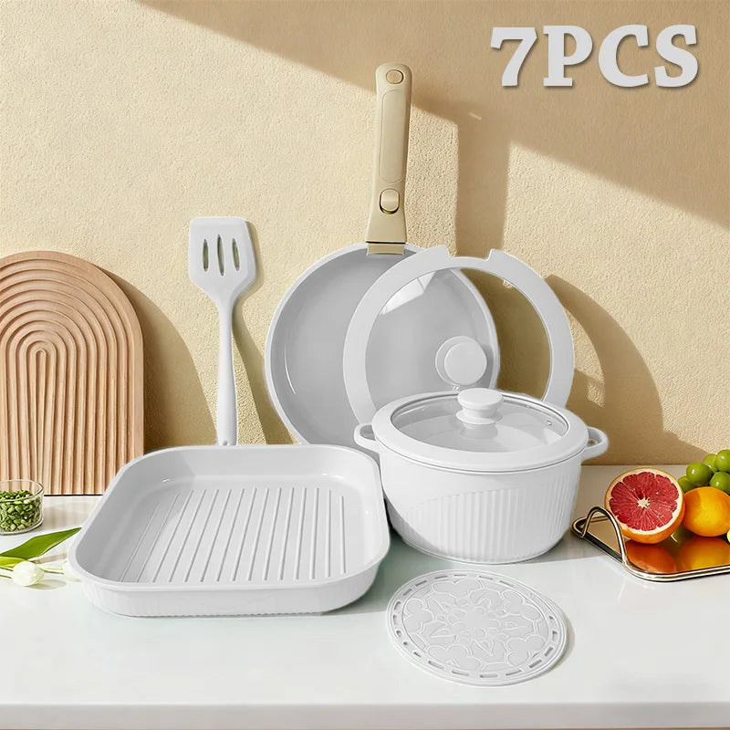 Nonstick Cookware Set Detachable Handle, Oven Safe