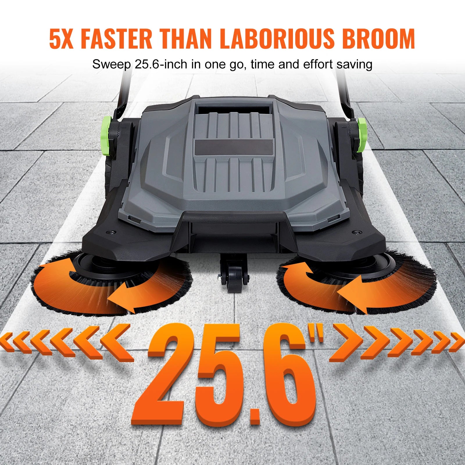 5-Gal Walk-behind Floor Sweeper 25.6"