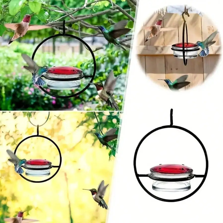 3pcs Metal Hanging Hummingbird Feeder