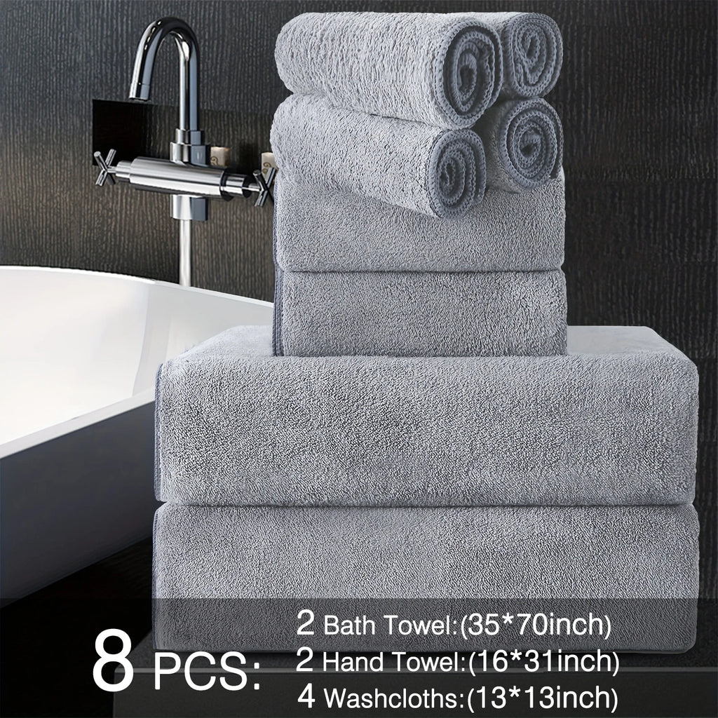 8pcs Oversized Bath Towels Set 35" x 70"