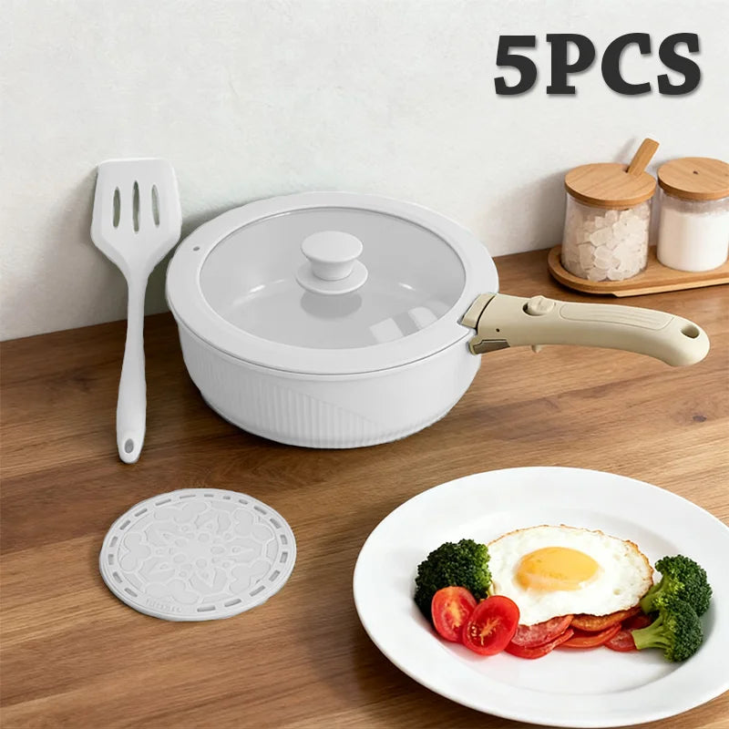 Nonstick Cookware Set Detachable Handle, Oven Safe