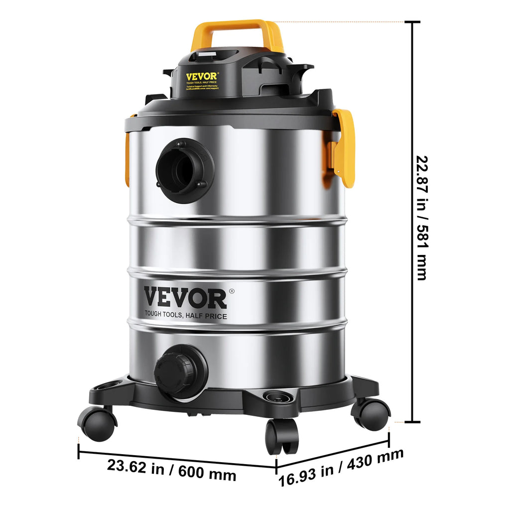 SucceBuy Stainless Steel Wet Dry Shop Vacuum