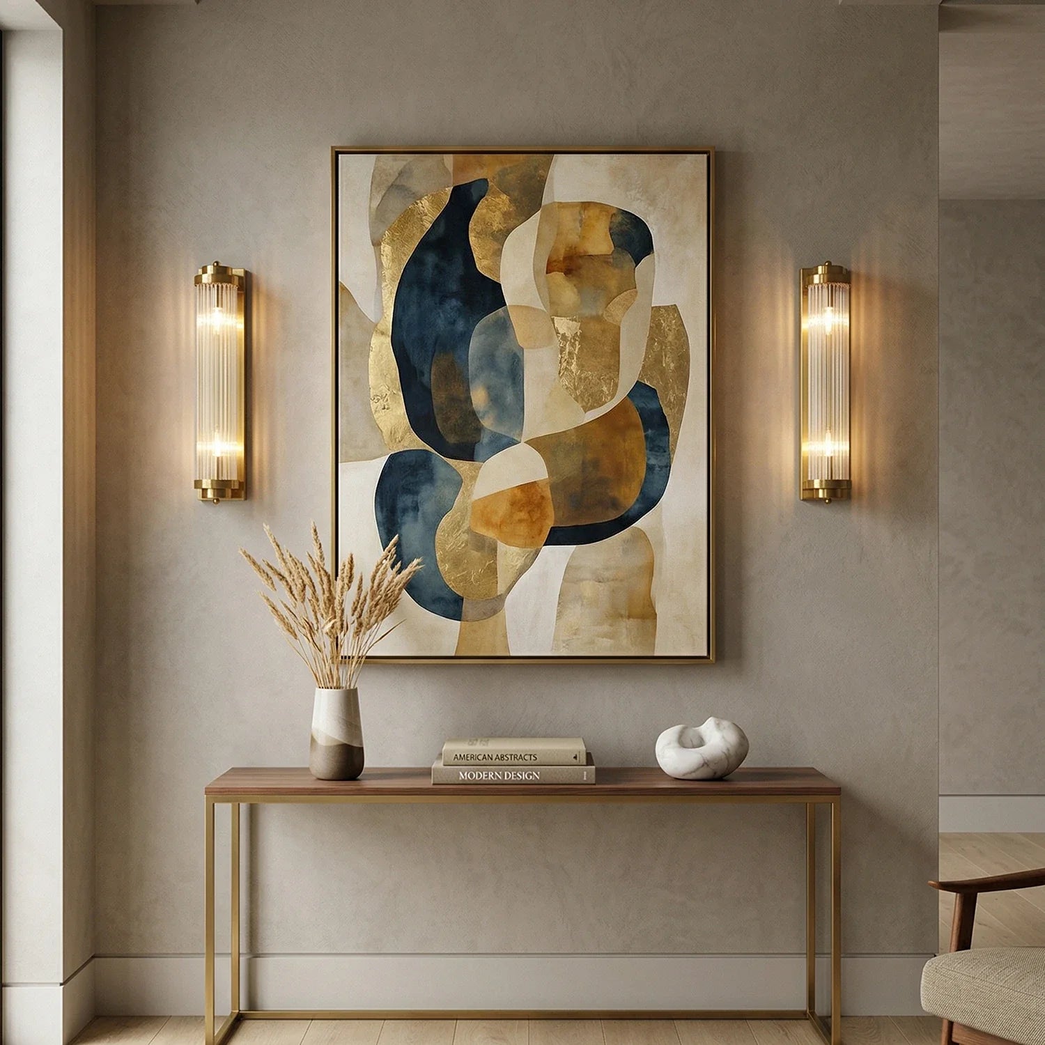 Vertical Linear Glass Wall Lamp