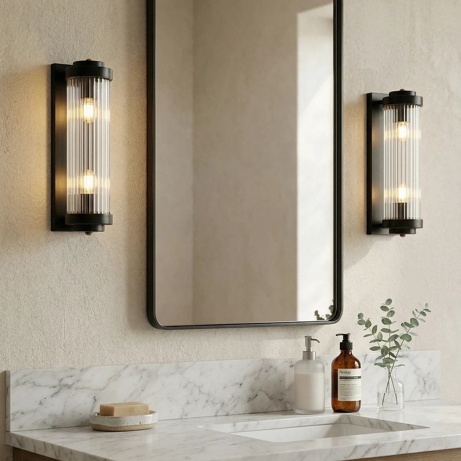 Vertical Linear Glass Wall Lamp