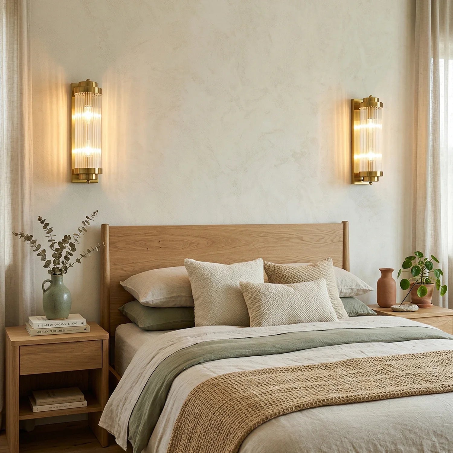 Vertical Linear Glass Wall Lamp