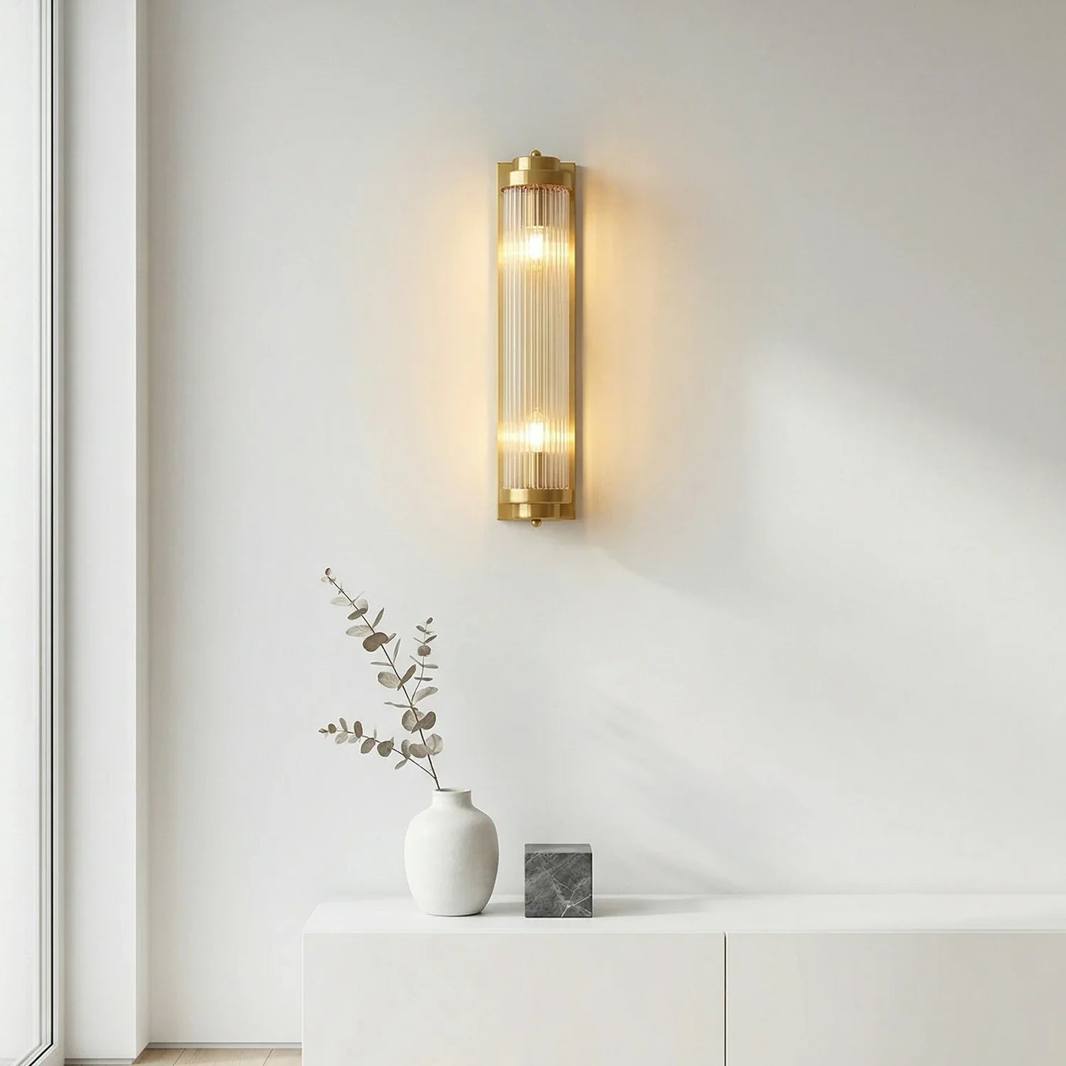 Vertical Linear Glass Wall Lamp