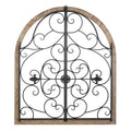 Arched Wood and Iron Wall Decor