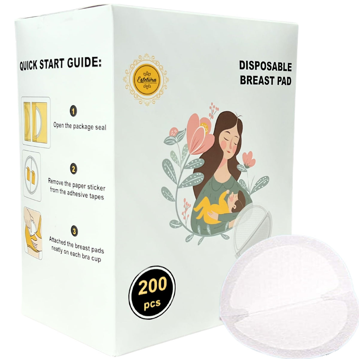 Disposable, Ultra Absorbent Nursing Pads  | 200 Count – # BAGE21410004