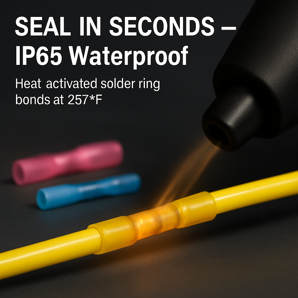 Heat Shrink Solder Seal Butt Connectors for Marine Use