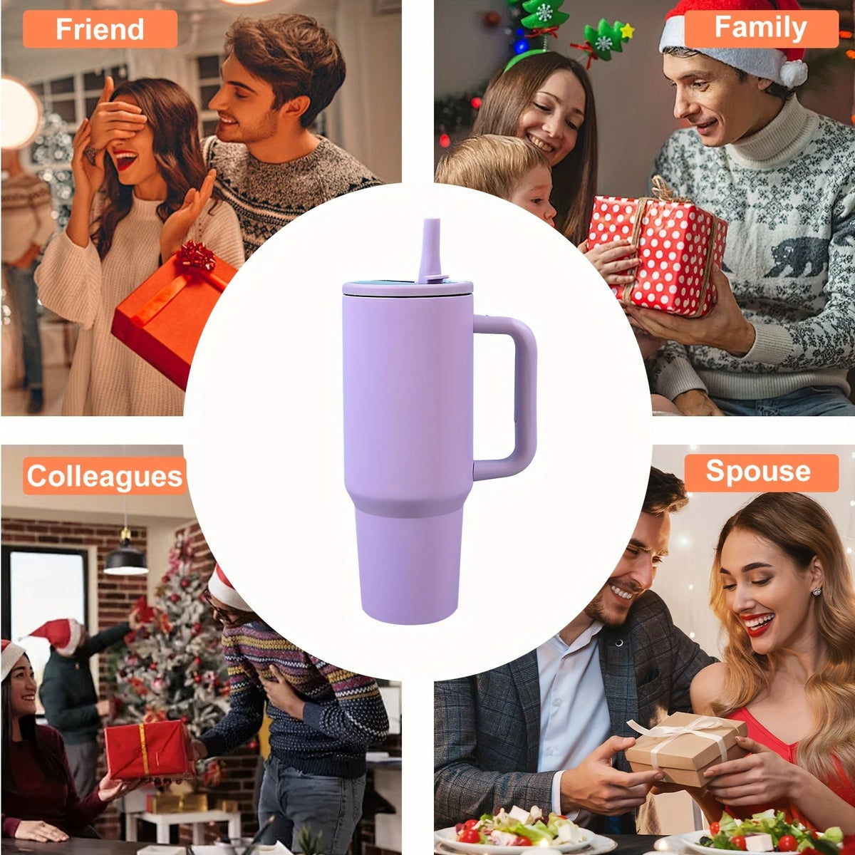 Stainless Steel Insulated Tumbler with Lid and Straw