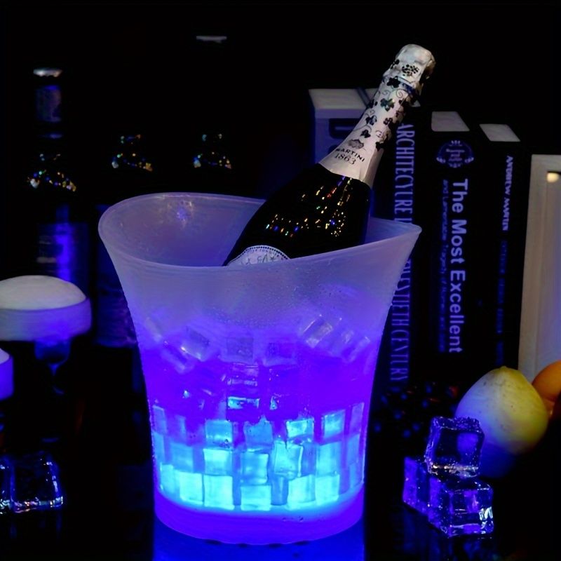 LED Colorful Glowing Beer Ice Bucket 5L